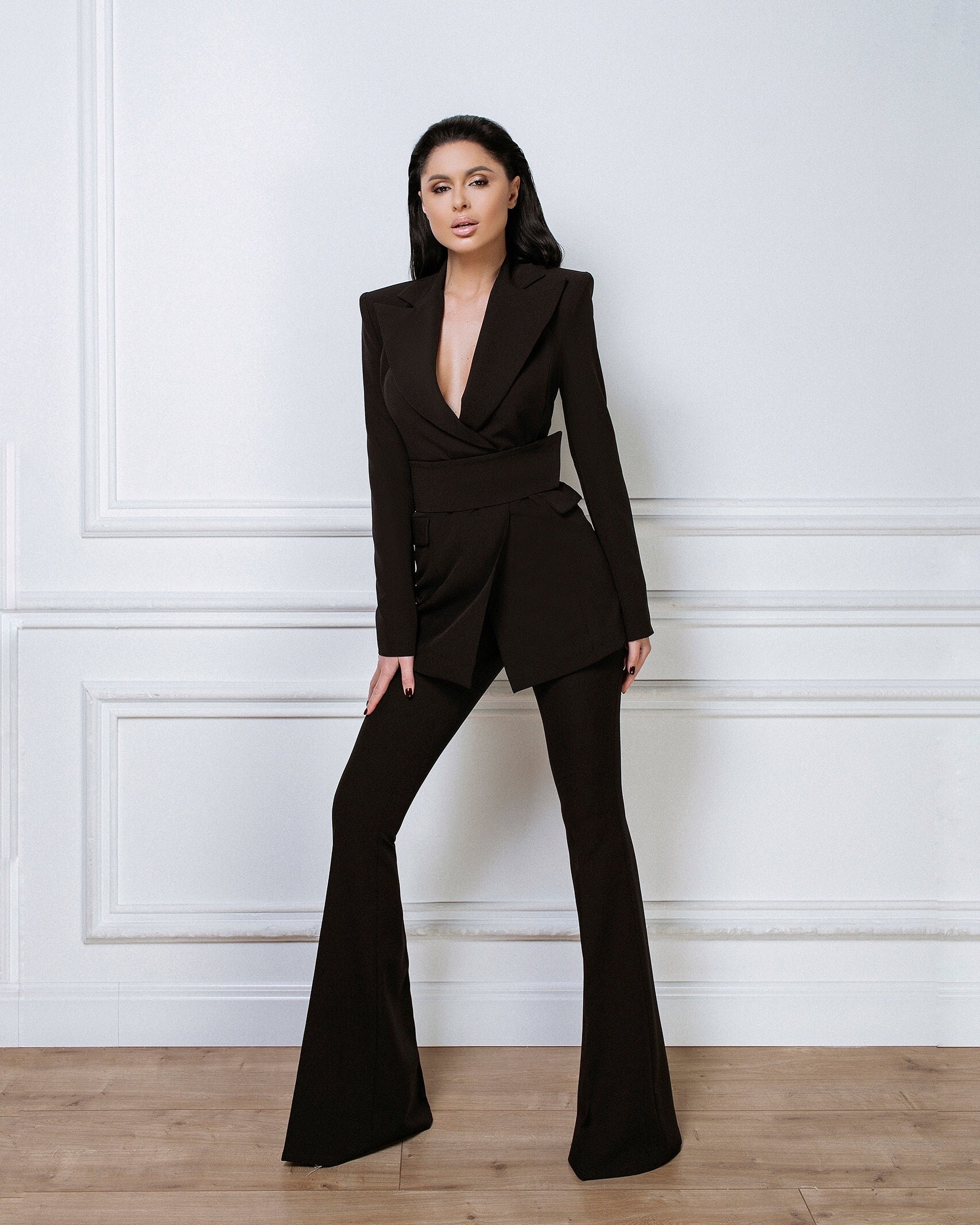 Wholesale Stock Korean Version Of High-quality Fabrics Formal Women's Suit  With Pants And Jackets Autumn And Winter Ol Style Fou - Pant Suits -  AliExpress