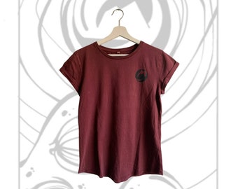 T-shirt getailleerd (opgerolde mouwen) "HILLSEYE COUNTY"