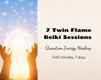 7 Twin Flame Reiki Healing Sessions | 7x60 Minutes | Quantum Spiritual Healing | One Week Reiki | Twin Flame Journey | Positive Energy Gift