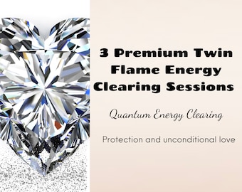 3 Premium Twin Flame Energy Clearing Sessions | Quantum Energy Cleansing | Holistic Healing Distance Sessions | Twin Flame Journey
