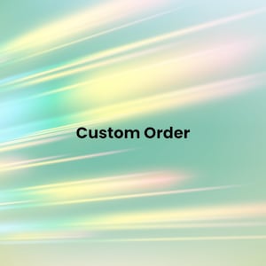 May include: Abstract background with a blurred, light blue, yellow, and white gradient. The text "Custom Order" is centered in the image.