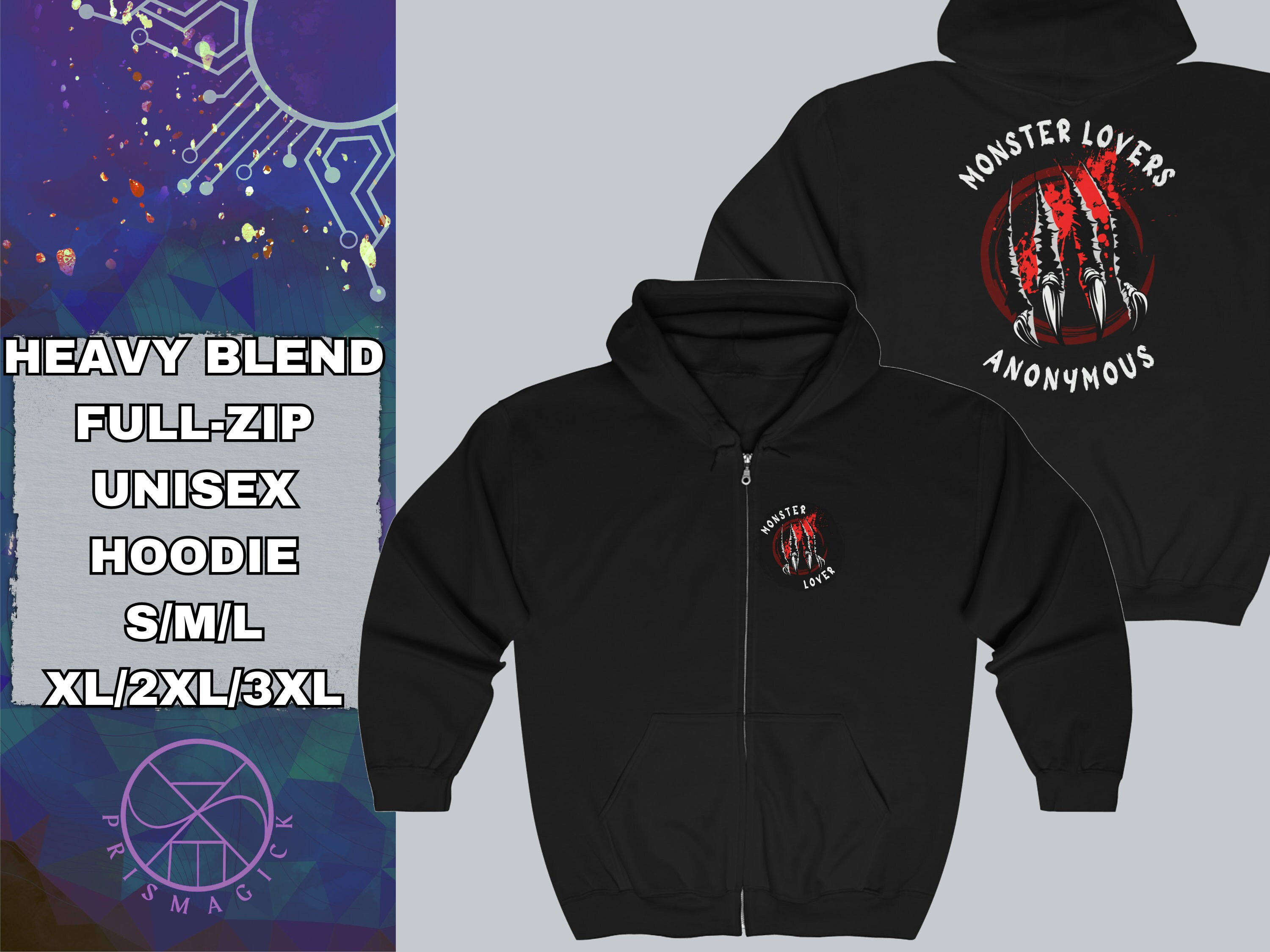 Horror zipper hoodies cheap