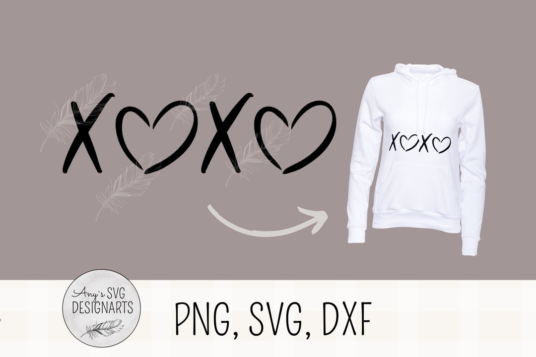 Xoxo Plotter File Hugs and Kisses Svg Png Dxf Cricut Silhouette - Etsy