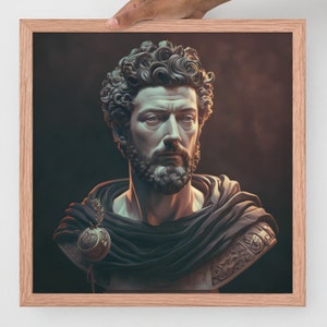 Marcus Aurelius Framed Poster | Premium Luster Photo Paper | Stoicism | Stoic Gifts | Stoic Wall Art | Gifts For Stoics | Aurelius Art