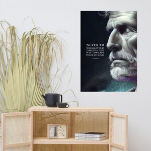 Pósters de Séneca / Paz mental / Póster de estoicismo / Arte de Séneca / Citas estoicas / Regalo estoico / Cartas de un estoico / Citas de vida