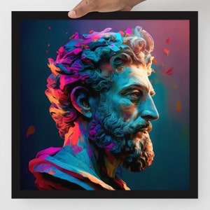 Marcus Aurelius Framed Poster | Premium Luster Photo Paper | Stoicism | Stoic Gifts | Stoic Wall Art | Gifts For Stoics | Aurelius Art