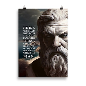 Epictetus Posters | A Wise Man | Epictetus Quotes | Stoic Poster | Discourses Of Epictetus | Life Quotes | Famous Quotes