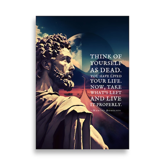 Poster di Marco Aurelio / Pensa a te stesso come morto / Citazioni di Marco  Aurelio / Citazioni stoiche / Meditazioni / Regali di Marco Aurelio -   Italia