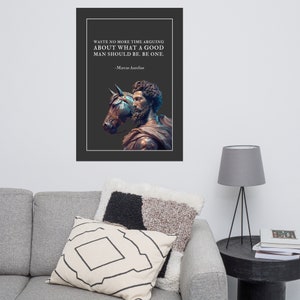 Marcus Aurelius Posters | Waste No More Time Arguing | Marcus Aurelius Quotes | Stoic Quotes | Stoic Gifts | Marcus Aurelius Gifts | Stoic