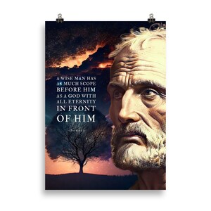 Pósters de Séneca / Un hombre sabio / Pósters de Séneca / Arte de Séneca / Citas estoicas / Regalo estoico / Cartas de un estoico / Citas filosóficas