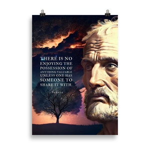 Pósters de Séneca / Posesión de cualquier cosa valiosa / Pósters de Séneca / Arte de Séneca / Citas estoicas / Regalo estoico / Cartas de un estoico