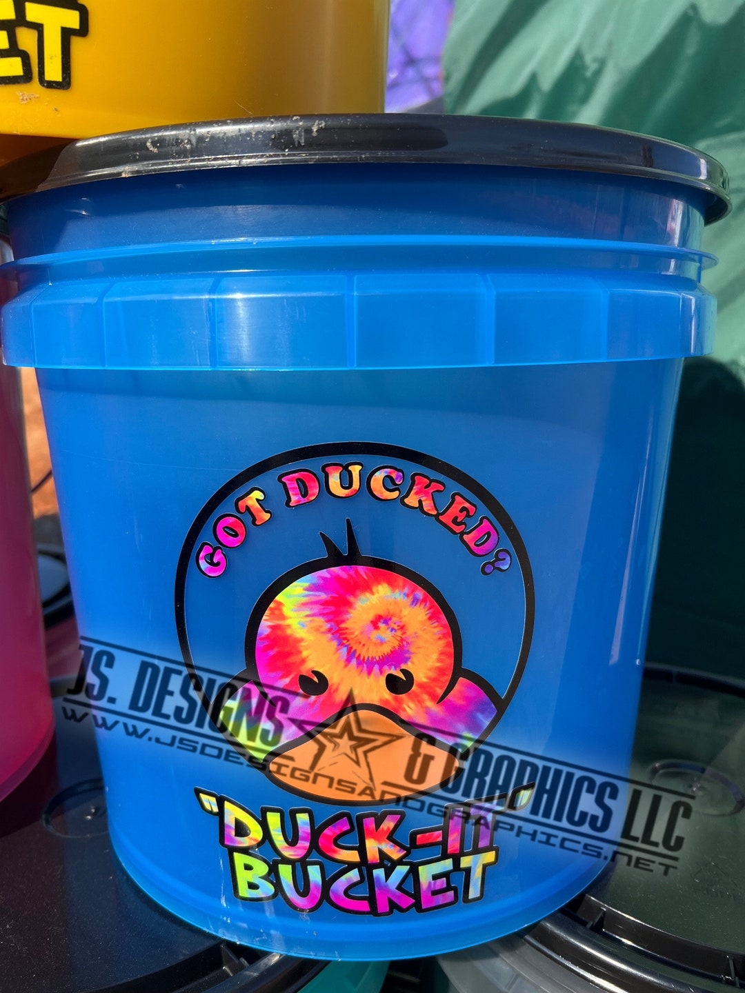 The Blue Tiedye duckit Bucket30 Pretagged Ducks Included Etsy