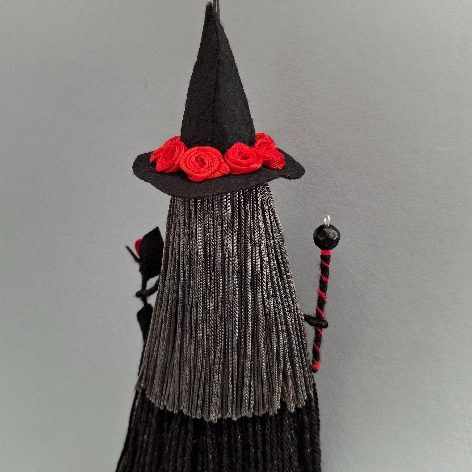 Black Witch Doll With Red Accents, Halloween Home Ornament  display picture 1
