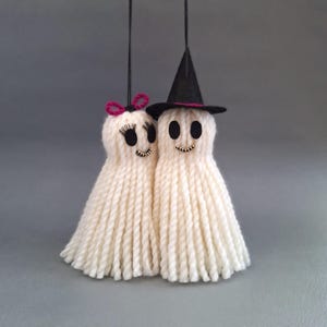 Verliebte Geister, hängende Halloween-Dekoration, gruselige Ornamente, Paar Geister handgefertigt