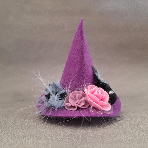 Purple Lace Witch Hat - Costume Accessory main image 0