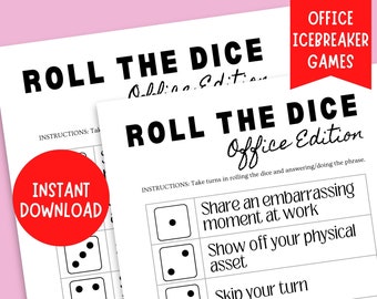 Würfel Spiel: Office Edition | Kennenlern-Spiel | Teambildungs-Aktivität | Büro Icebreaker | Fröhliche Stunde Spiel | Arbeit, Party Spiel