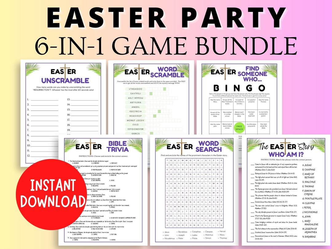Easter Games Bundle Easter Games Easter Party Games Easter Games for