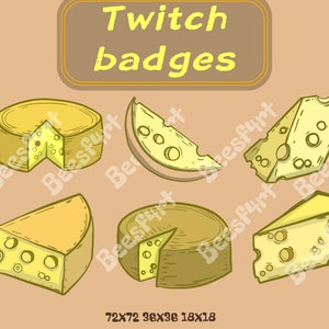 Cheese twitch sub/bit badges