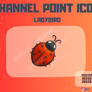 Ladybird | bug | cute | kawaii| channel point icon twitch