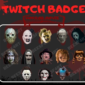 Horror movie twitch/ discord badge