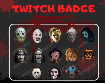 Horror movie twitch/ discord badge