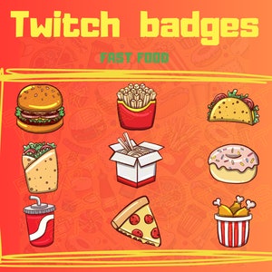Fast food twitch badges