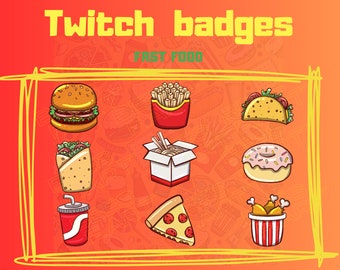 Fast food twitch badges