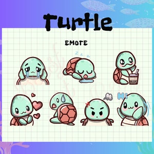 Cute turtle twitch/ discord emotes