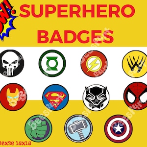 Superhero/comic twitch,   discord  sub/bit badges pack