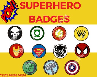 Superhero/comic twitch,   discord  sub/bit badges pack