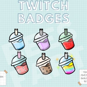 Twitch sous/bit badges boba