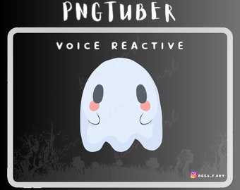 Pngtuber ghost friend, pet | Voice Reactive | Twitch Streamer Vtuber V-tuber | veadotube file| ready to use