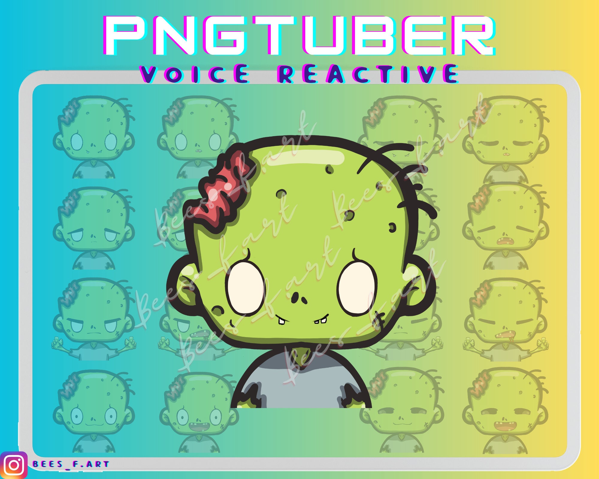 Bear Pngtuber Avatar for Twitch//facebook/kick/discord 