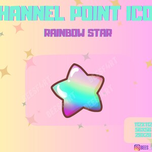 Rainbow color star channel point icon