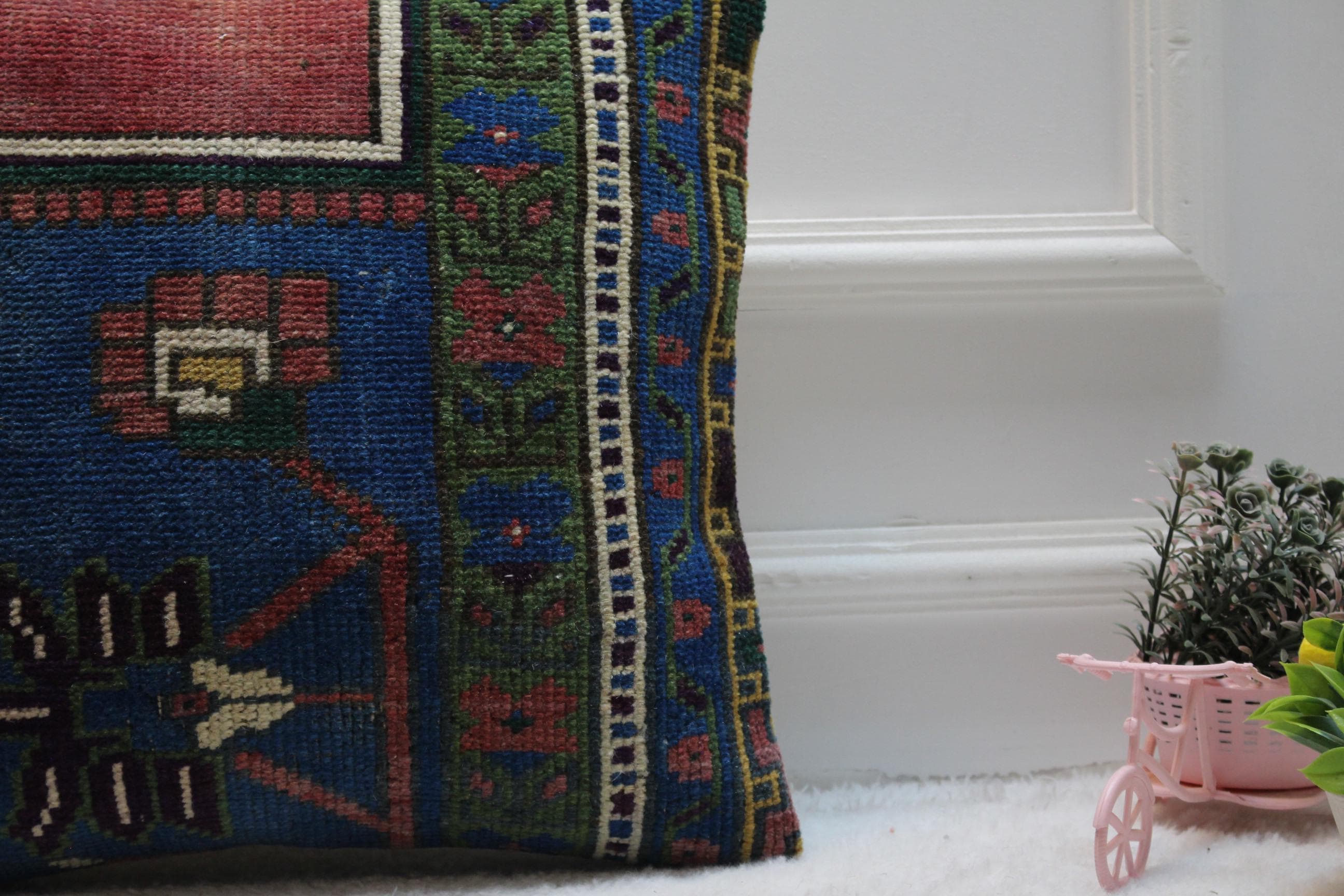 Housse de coussin kilim turque vintage, 60 x 60 cm