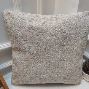 Anatolian pillow, White pillow cover, Natural pillow, Turkish pillow cover, Pillow cover, Handmade pillow, 45x45 cm, 18x18 pillow cover