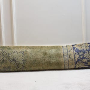 Vintage Turkish Rug Lumbar Pillow Cover: 12x48 Boho Home Decor