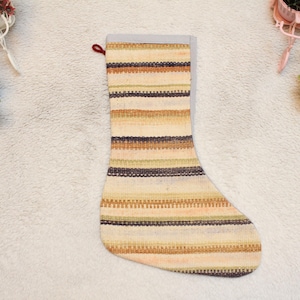 Handmade Kilim Christmas Stocking: Boho Holiday Decor