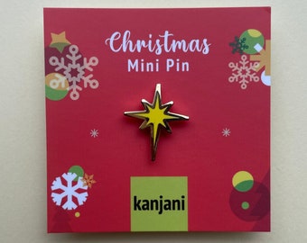 Star Mini Enamel Pin Badge | Pippi’s Advent Calendar Filler | Board Filler | Bethlehem star pin | Christmas star pin | Gifts under 20