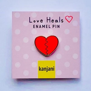 Heartbreak broken heart mini enamel pin | Gift under 10 | Valentine | Galentines l Self love | Affirmation | Friend on the mend Healing