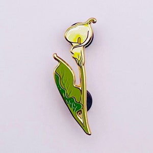 Calla Arum Lily Flower Enamel Pin Badge Brooch | Zantedeschia Aethiopica | Gifts under 20 | Mothers Day | Gift for her | Birthday Floral |