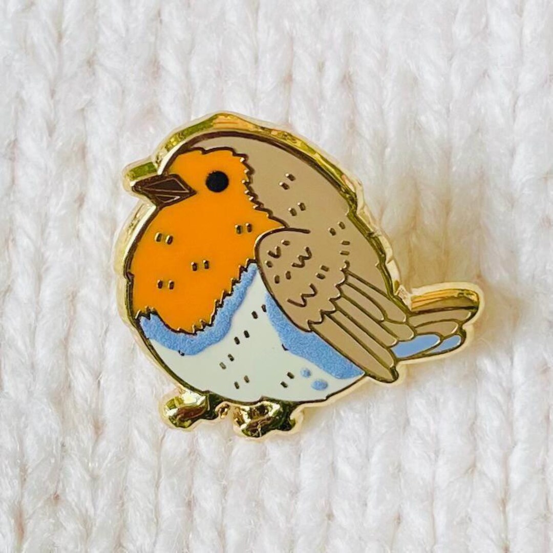 Robin Pin Stan Red Robin Enamel Pin: Christmas Stocking Filler, Advent Calendar - Etsy