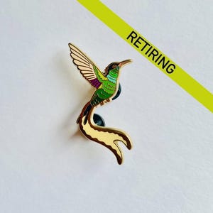 Doctor Bird Enamel Pin, Jamaica National Bird Gift, Christmas stocking stuffer, Advent calendar