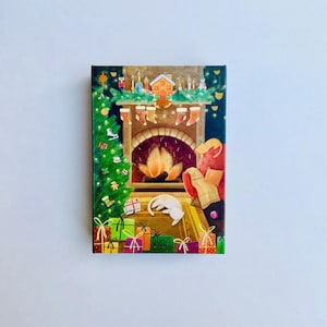 Presentförpackning med 6 emaljnålar: julklapp, julklapp, adventskalender