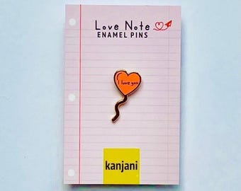 Broche émail Kawaii Cœur Rose Avec Visage – Pin's Mignon, Neuf Sans Emballage