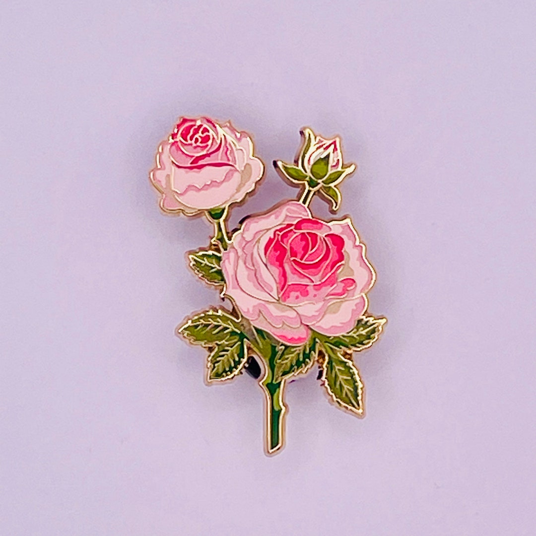 Utopia Rose Flower Enamel Pin Badge Brooch Luxury Gift Valentines