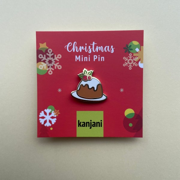 Christmas Pudding Mini Enamel Pin Badge | Pippi’s Advent Calendar Filler | Board Filler | Gifts under 20 | Bird lover gift