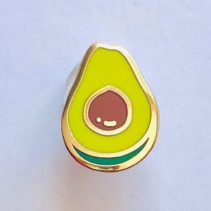 Avocado Enamel Pin, Vegetable bean gift, healthy vegan lapel badge, Autumn harvest farm decor