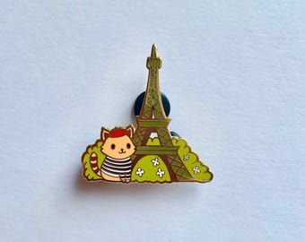 エッフェル塔ピン：パリのランドマーク - ゴールドハードエナメルお土産、クリスマスギフト、クリスマスプレゼント、アドベントカレンダー