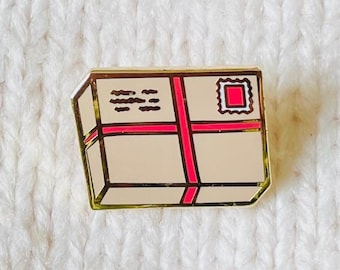 Pin esmaltado de paquete – Paquete de Navidad, regalo para rellenar calcetines navideños, calendario de Adviento